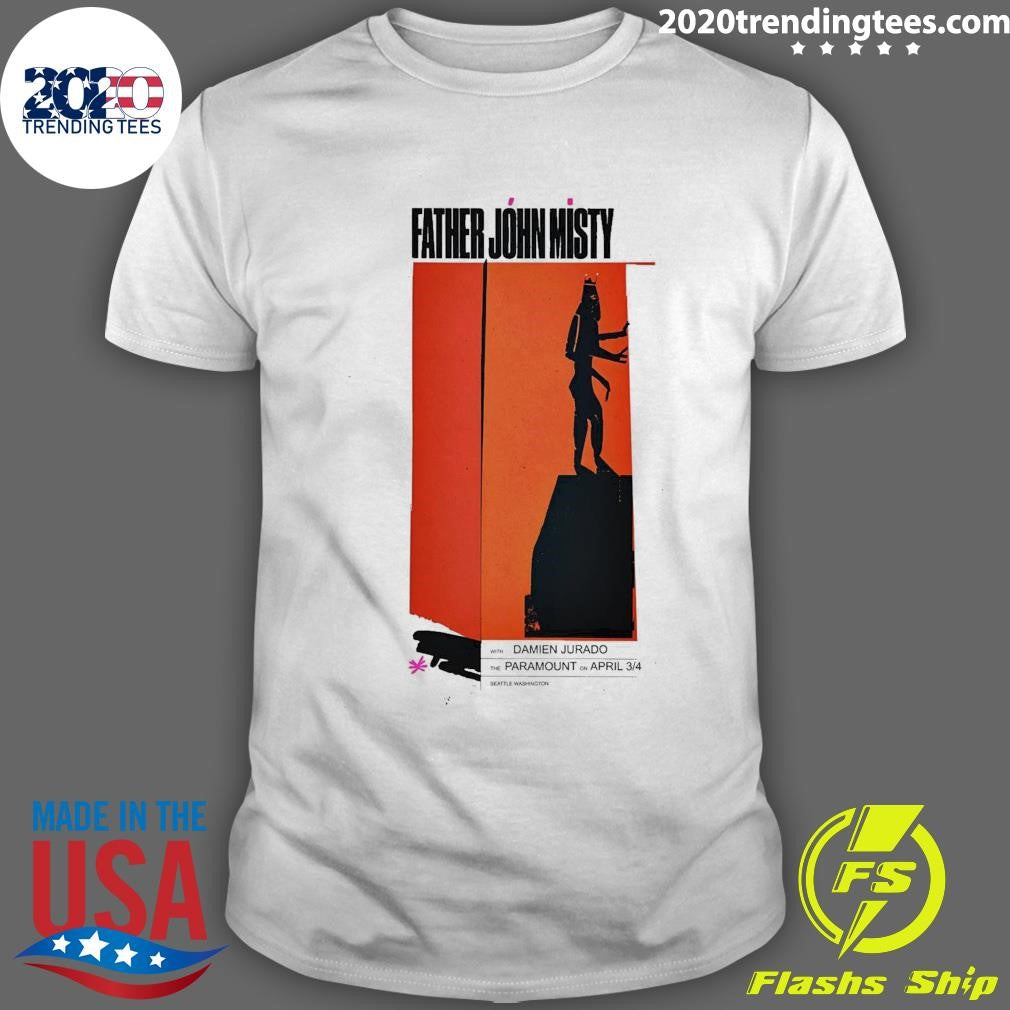 Father John Misty with Damien Jurado The Paramount On April 3-4 Beattle Washington Shirt