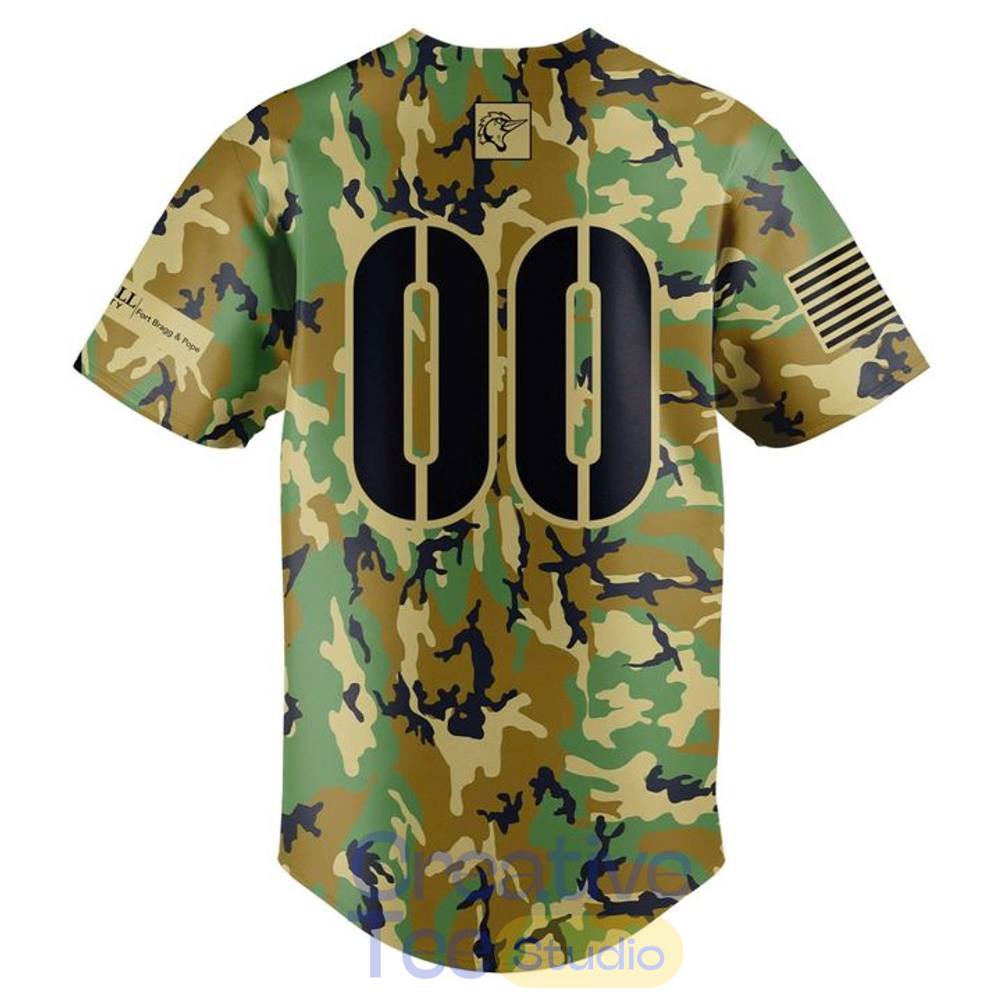Fayetteville Woodpeckers x Military Appreciation Camo Custom Baseball Jersey