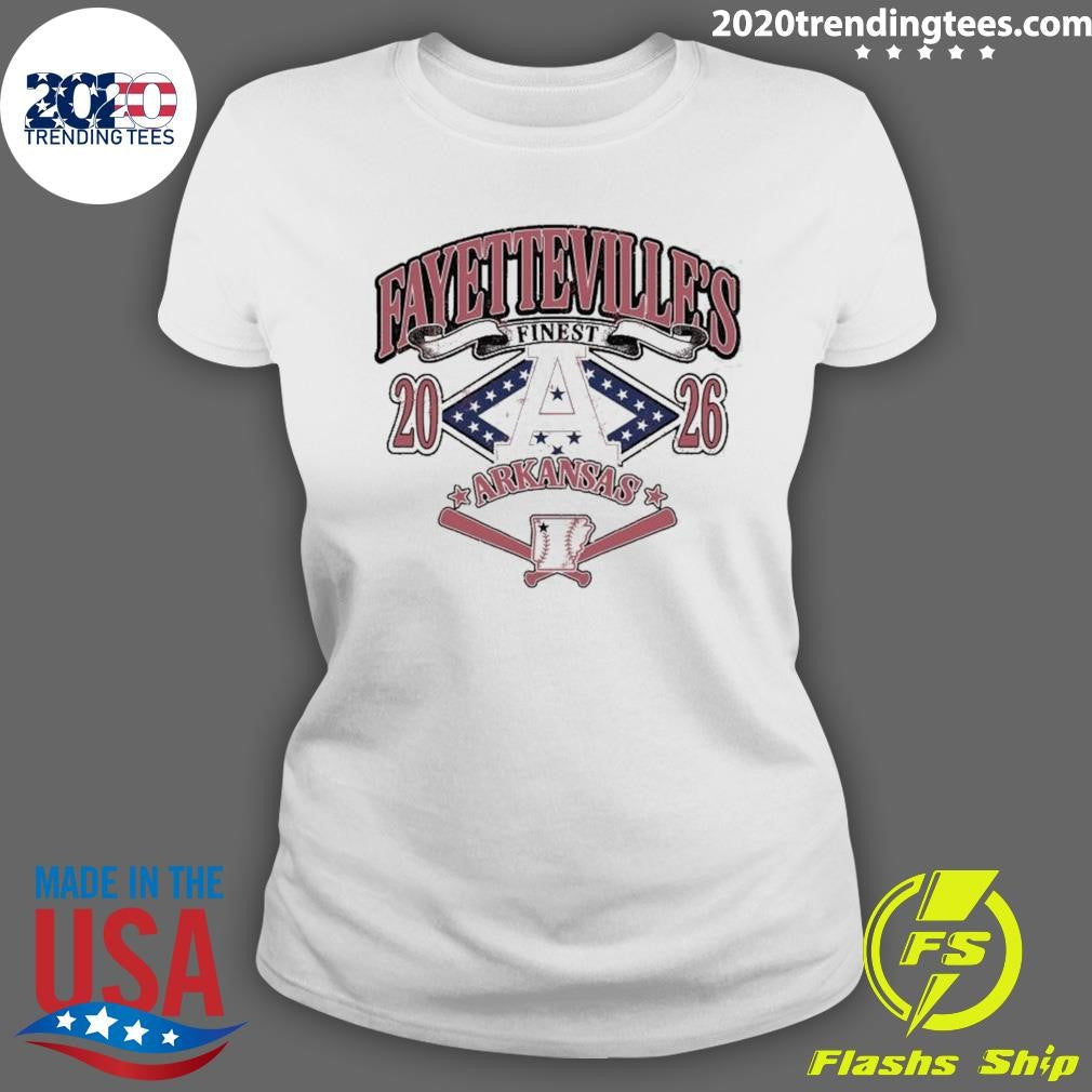 Fayetteville’s Finest Arkansas Baseball 2026 Tee Shirt