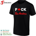 Fck Canadian Maple Leaf Tim Hortons Parody Logo Coffee Culture Minimalist Shirt
