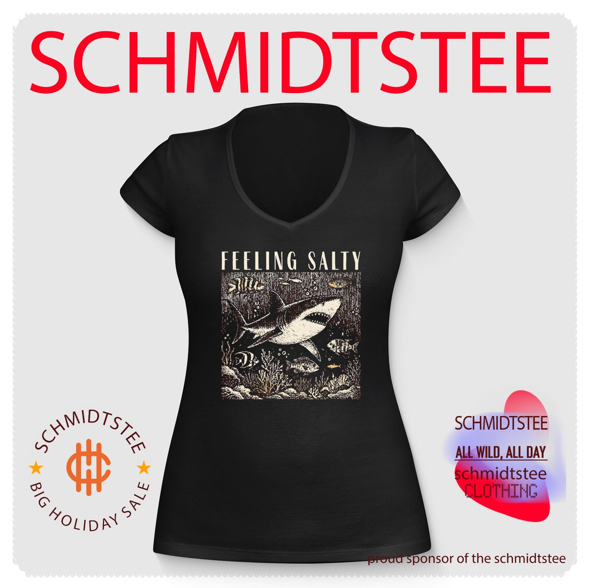Feeling Salty fish retro shirt