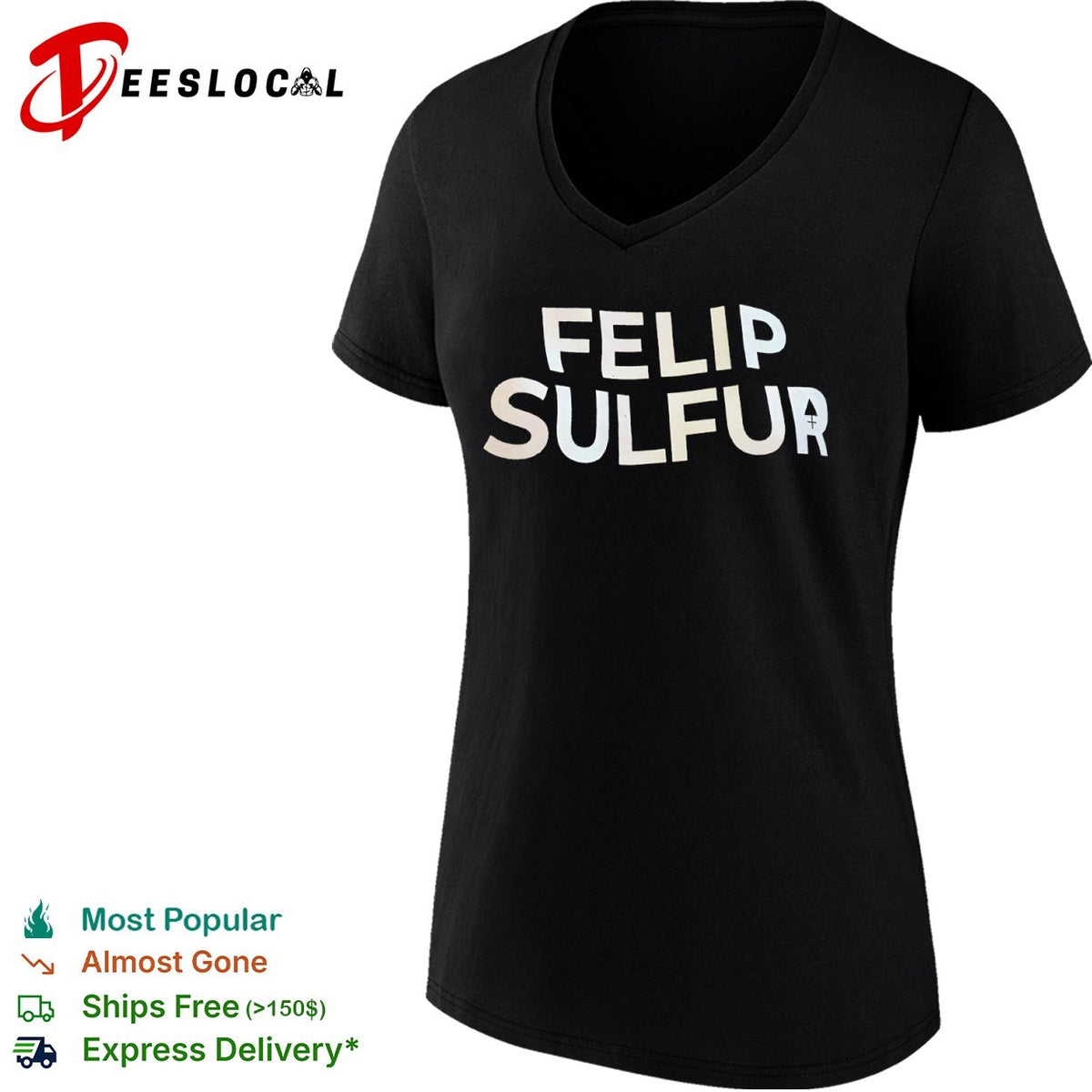 Felip Sulfur text design shirt