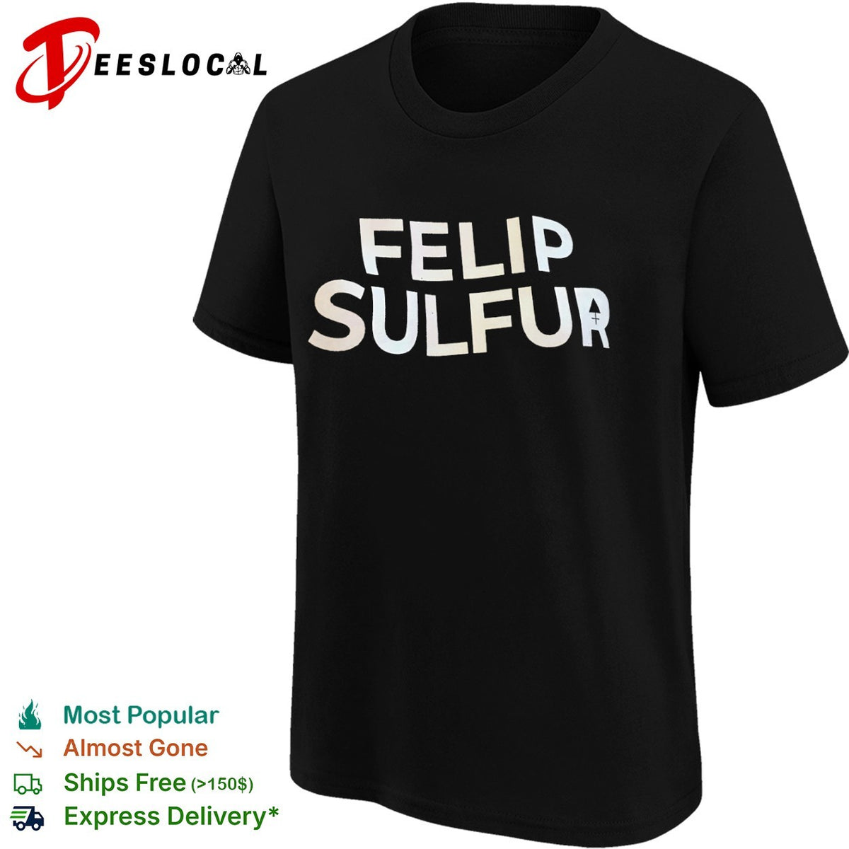 Felip Sulfur text design shirt