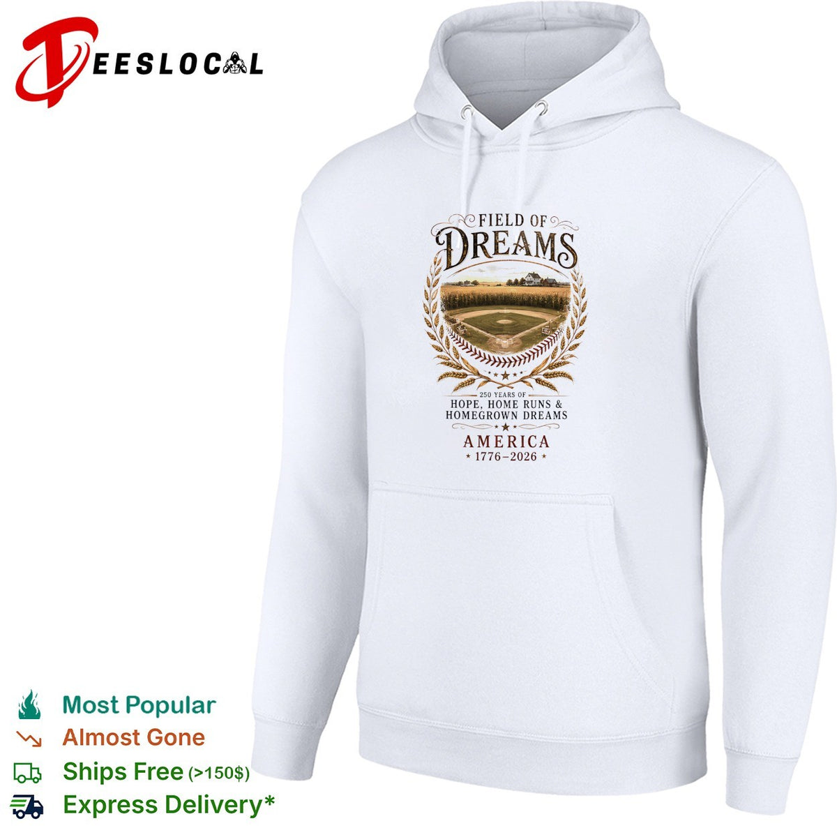 Field of dreams 250 years of hope home runs and homegrown dreams America shirt