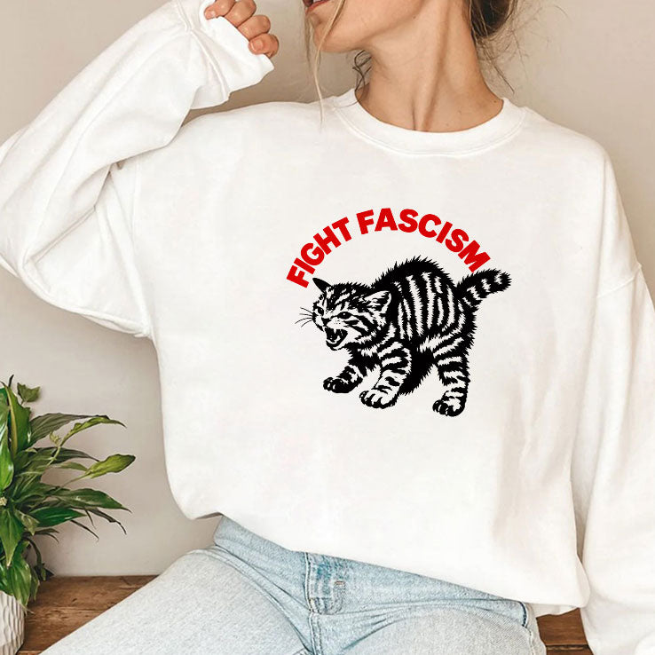 Fight Fascism Grumpy Cat T Shirt