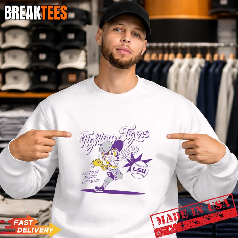 Fighting Tigers LSU Baseball Lavender Ringer T-Shirt