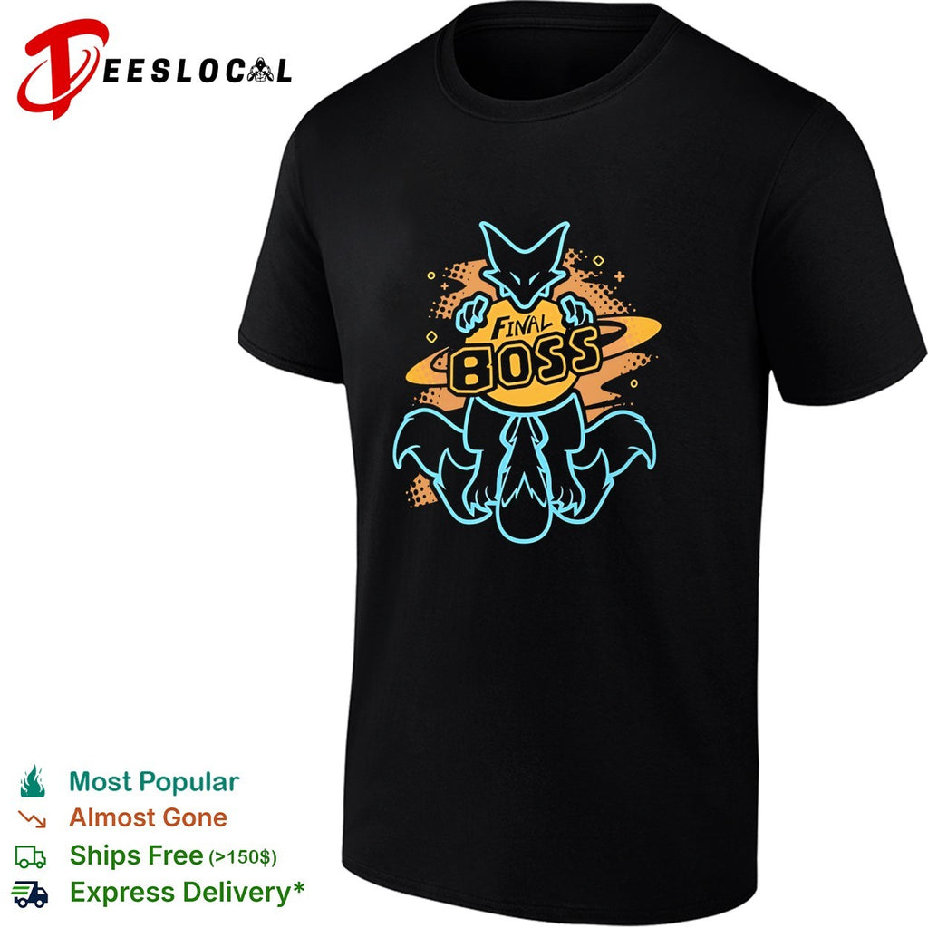 Final Boss Kitsune Fox Nine Tails Celestial Planet Anime Gaming Gamer Power shirt