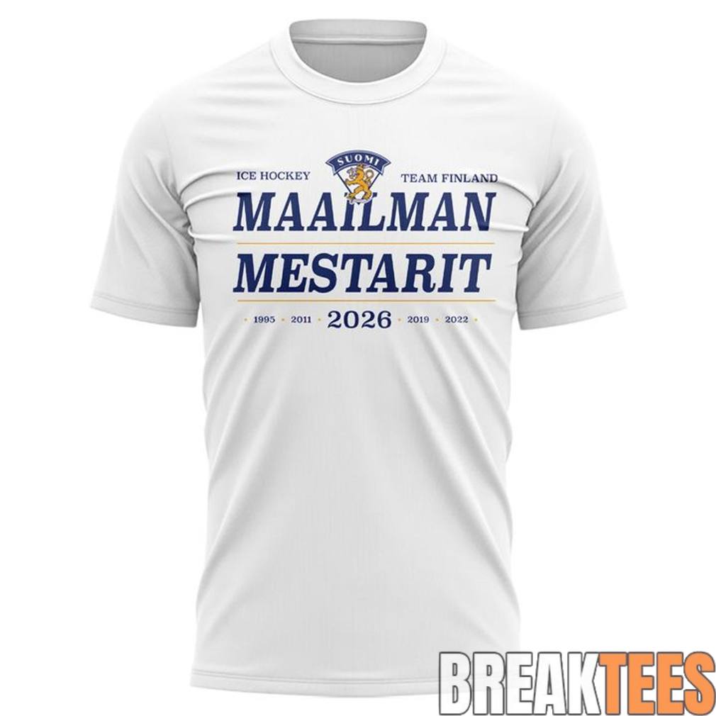 Finland 2026 IIHF World Champions Leijonat Maailmanmestarit 2026 Shirt