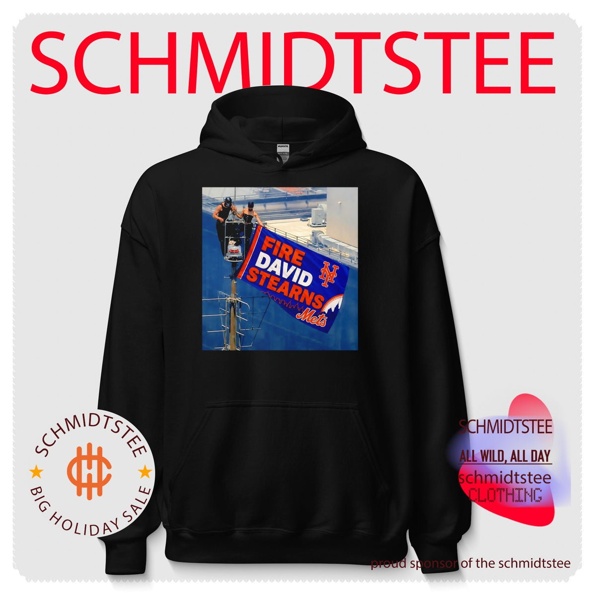 Fire David Stearns New York Mets Flag Empire State Building shirt