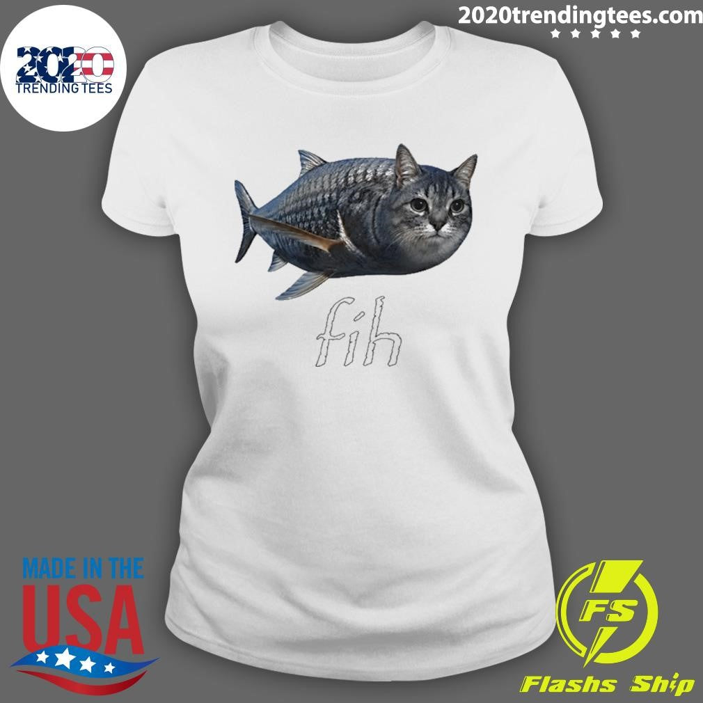 Fish X Cat Fih Funny Shirt