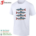 Fishs patriotic trout four pattern stars stripes art shirt
