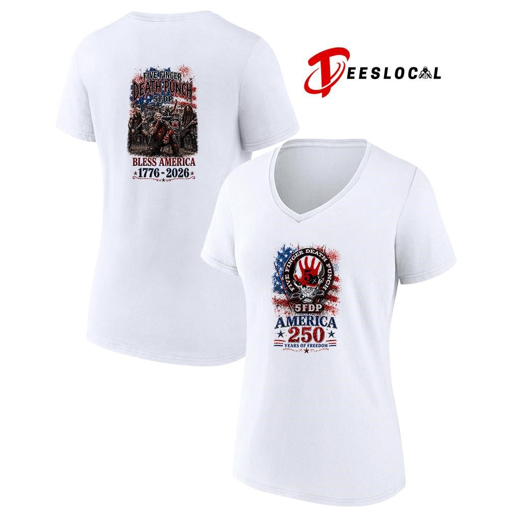 Five Finger Death Punch 5FDP bless America 250 years of freedom shirt