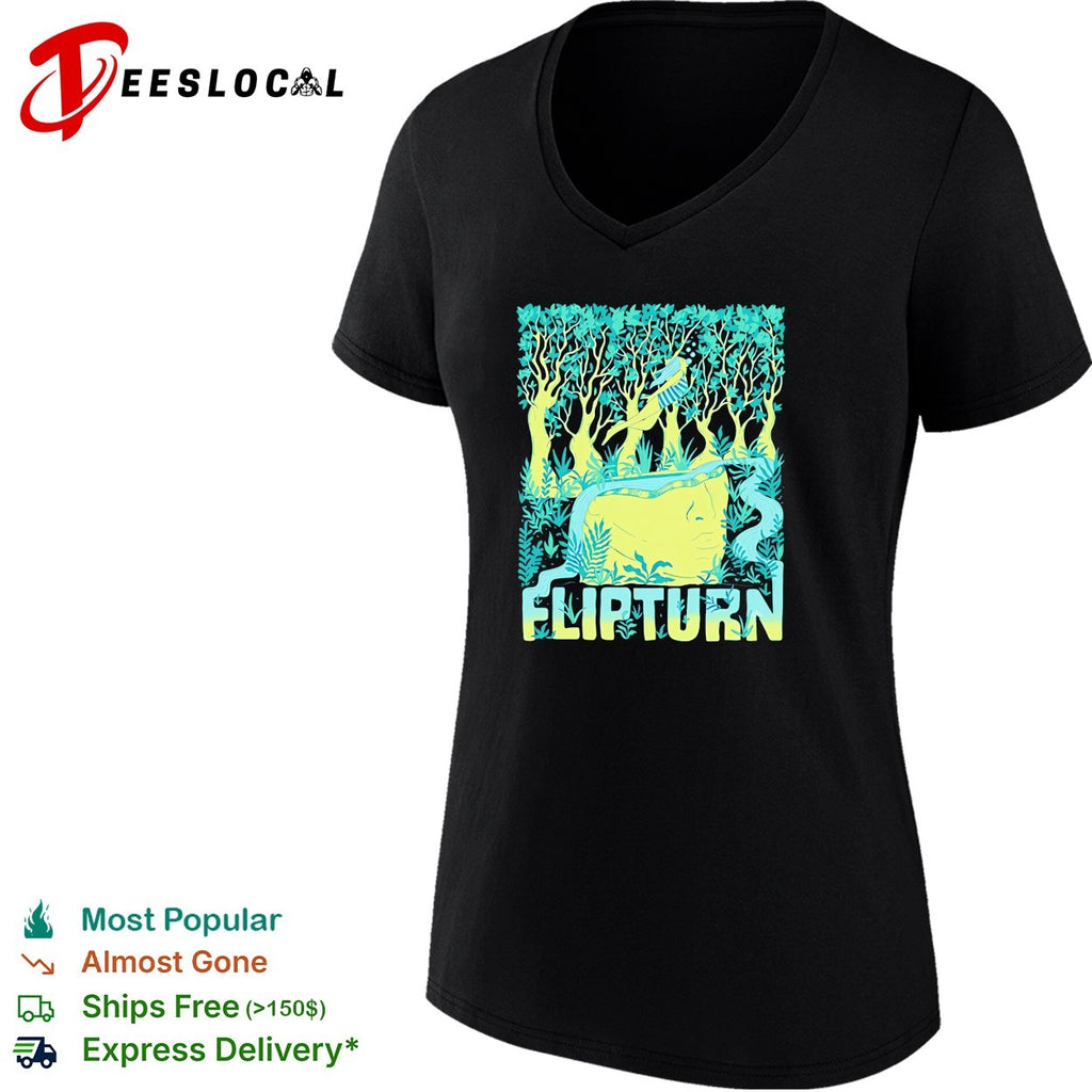 Flipturn band forest nature illustration concert shirt