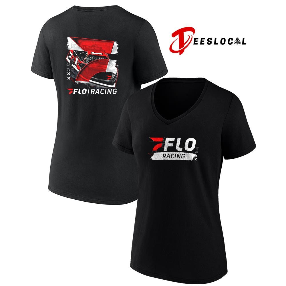 Flo racing car racing graphic shirt