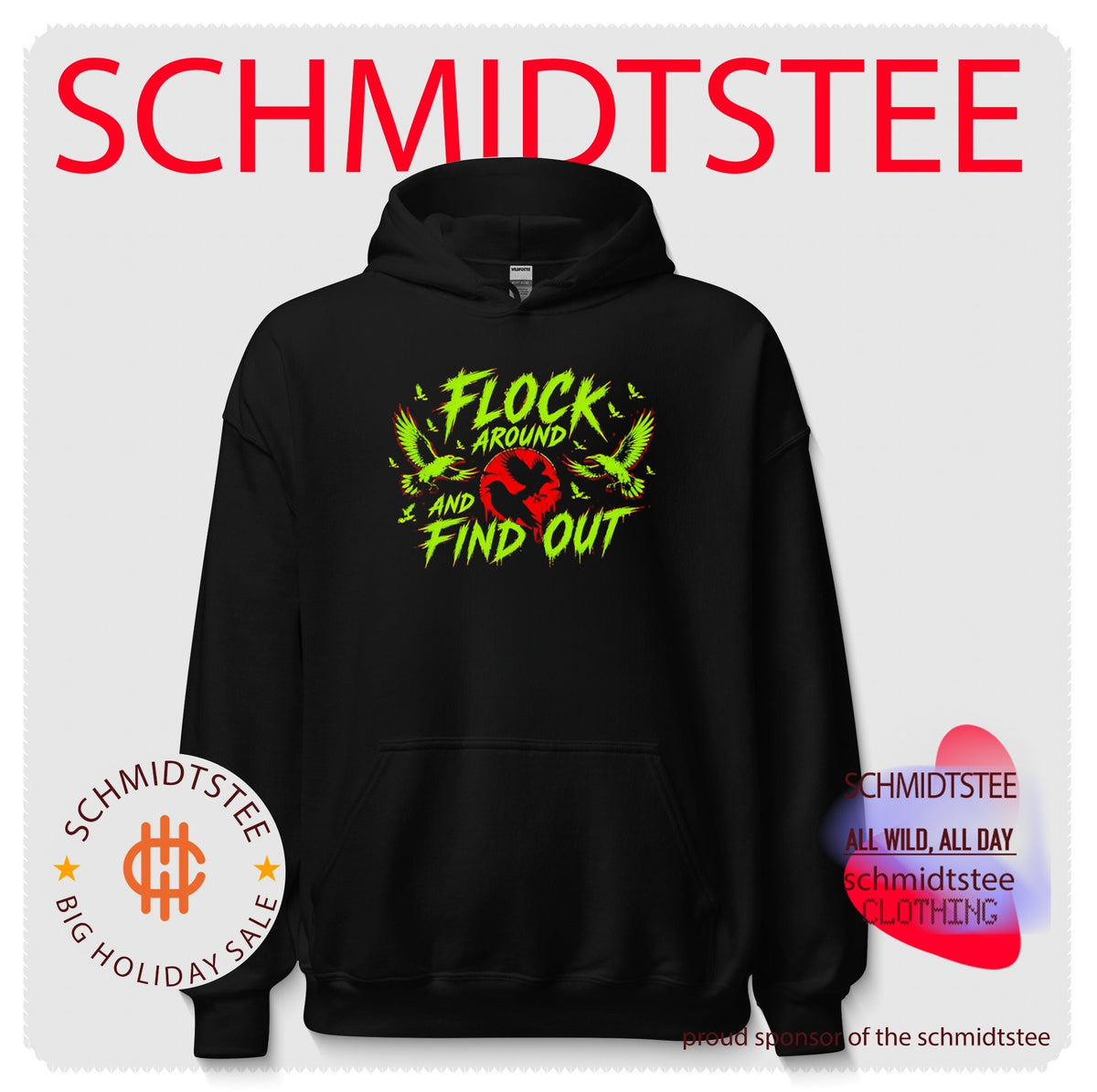 Flock around and find out birds illustration shirt