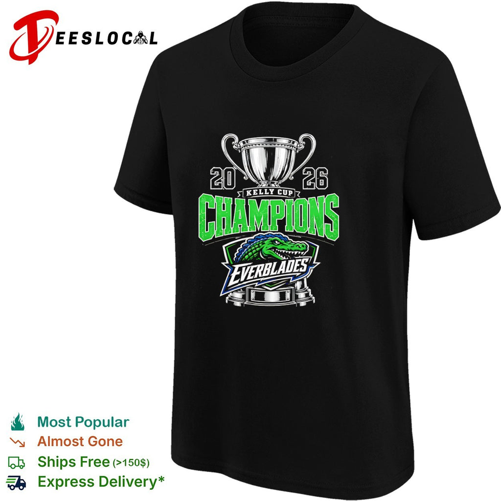Florida Everblades 20 26 Kelly Cup Champions Gator Hockey Team Logo Sport Shirt