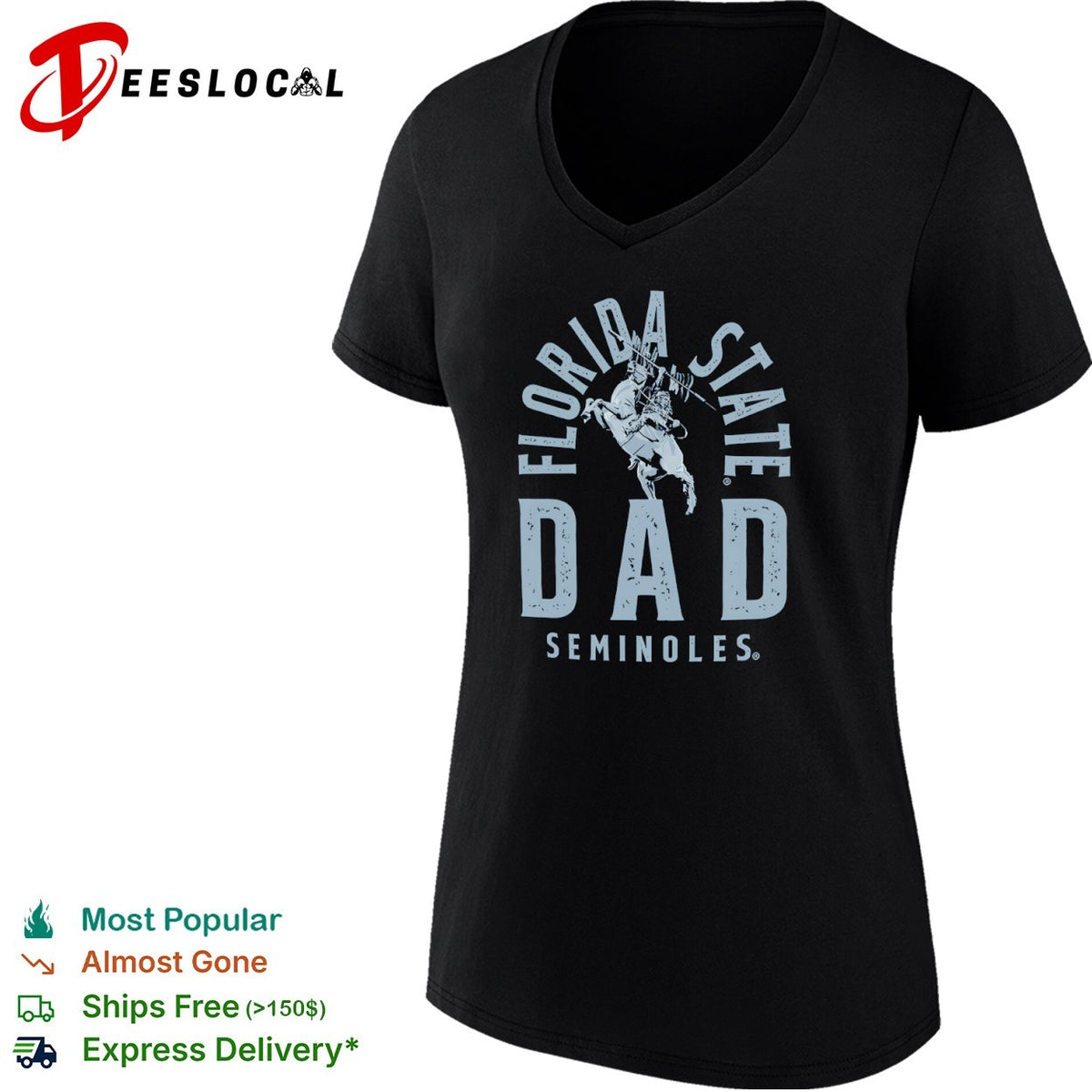 Florida State DAD Seminoles Osceola and Renegade mascot logo shirt