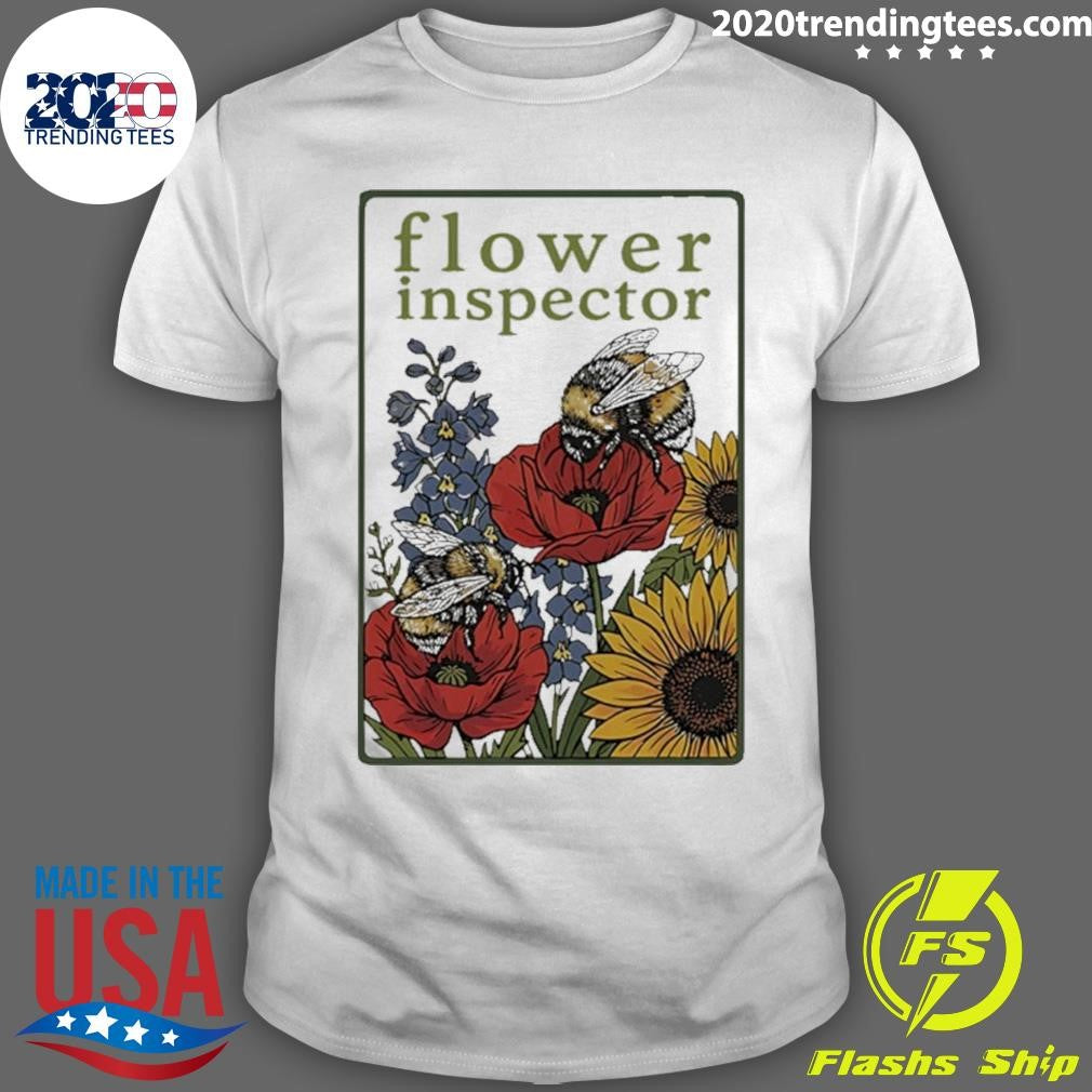 Flower Inspector Bee Art Shirt