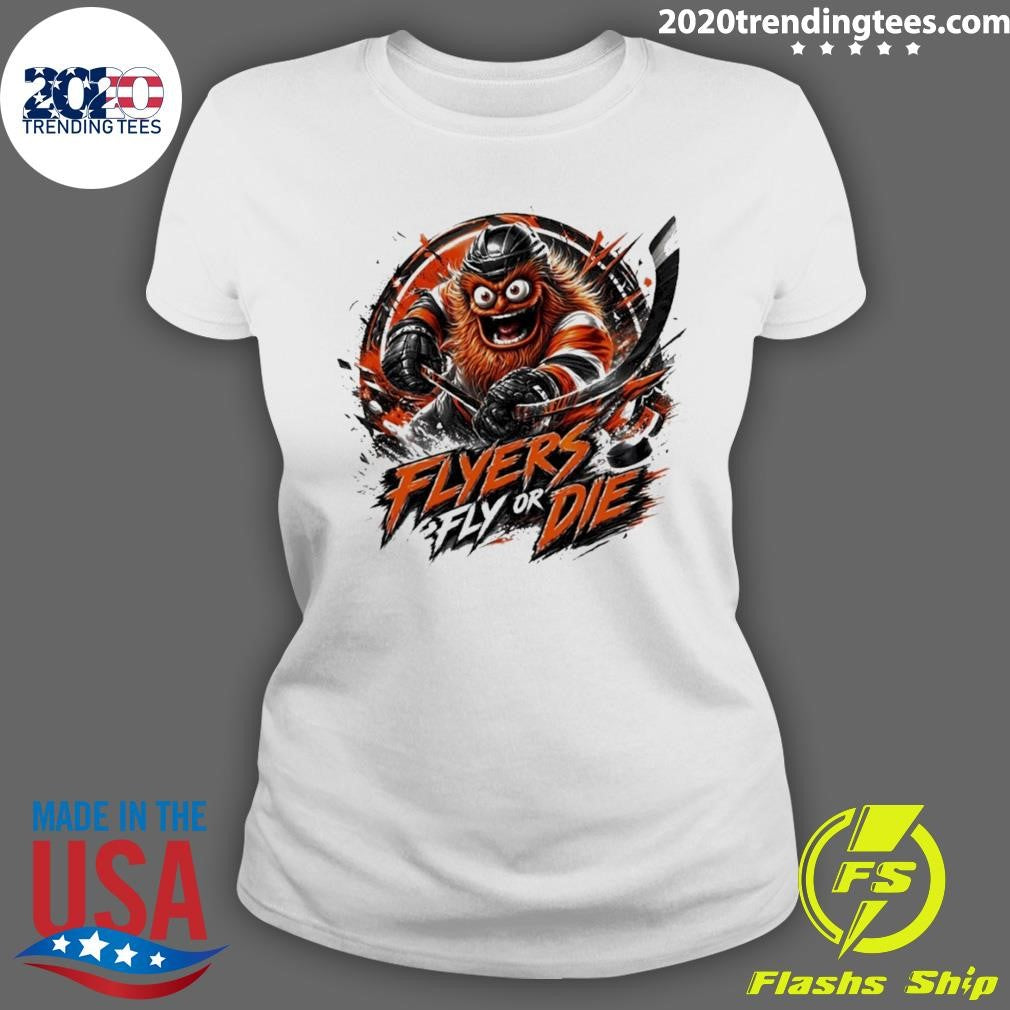 Flyers Hockey Gritty Flyers Fly Or Die Nhl 2026 Shirt
