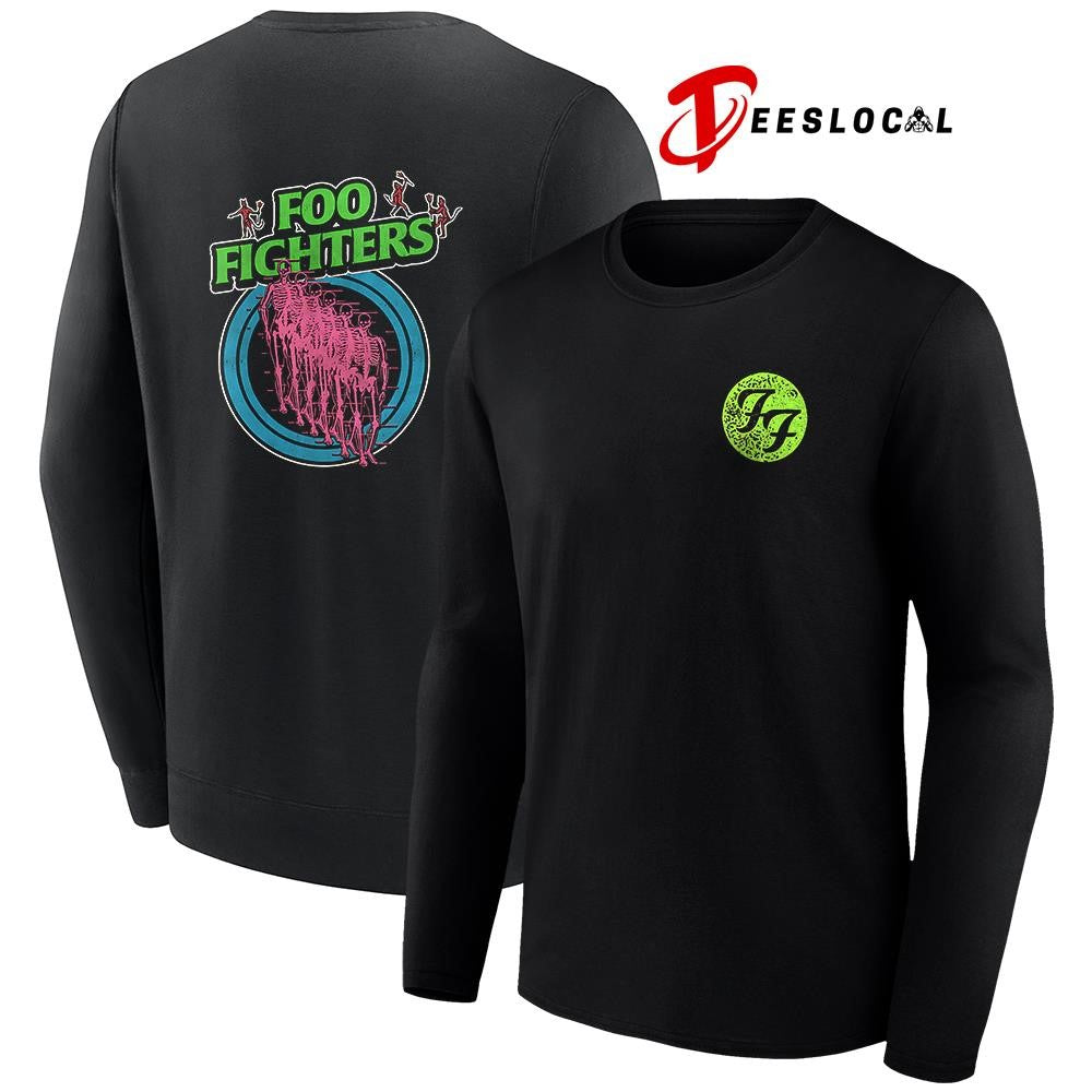 FooFightersTakeCovertourEuropeandUKneonskeletonshirt