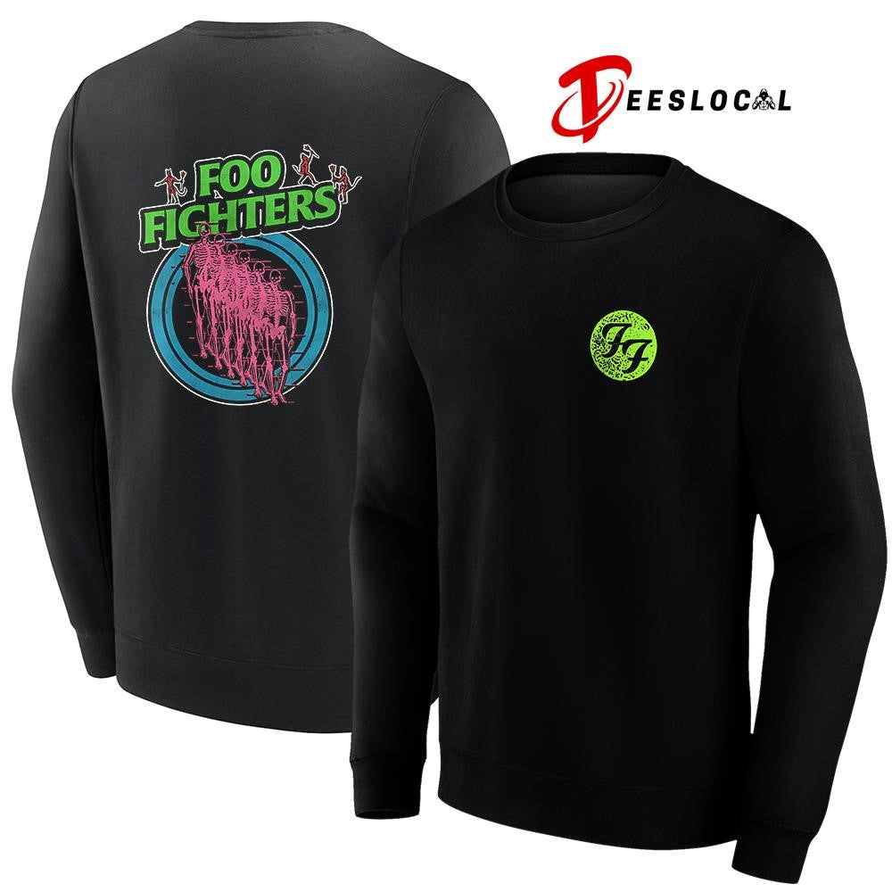 FooFightersTakeCovertourEuropeandUKneonskeletonshirt