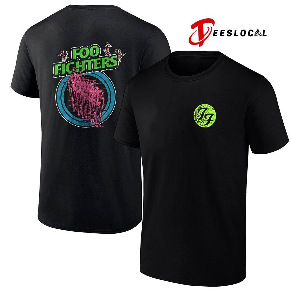 FooFightersTakeCovertourEuropeandUKneonskeletonshirt