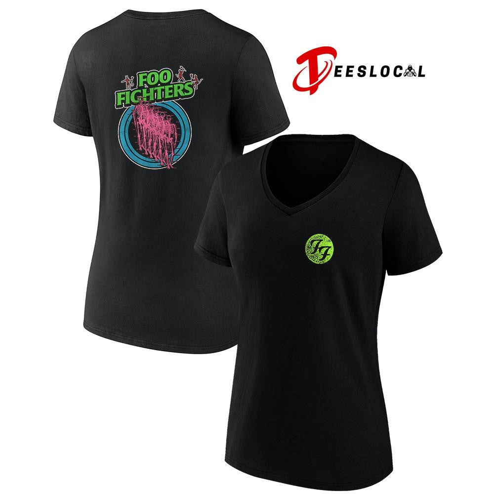 FooFightersTakeCovertourEuropeandUKneonskeletonshirt