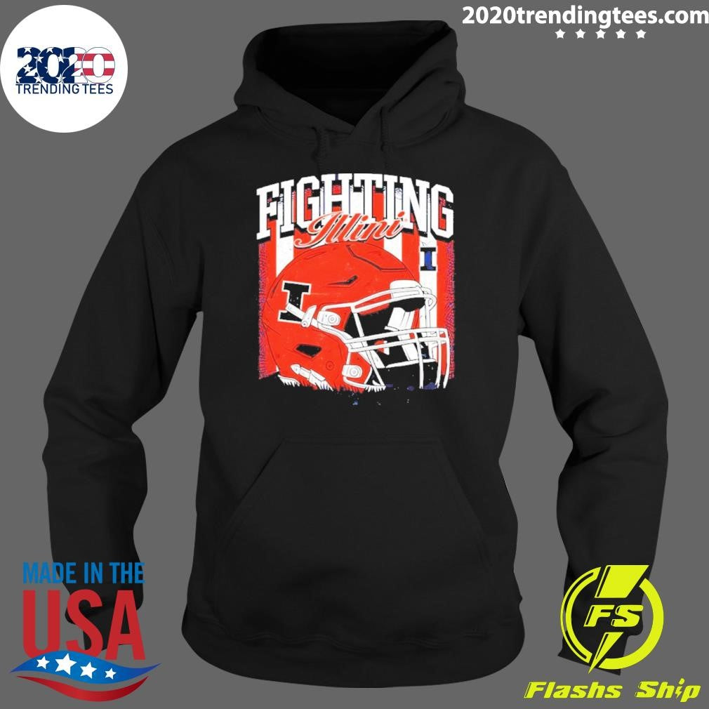 Football Illinois Fighting Illini Vintage Helmet Shirt