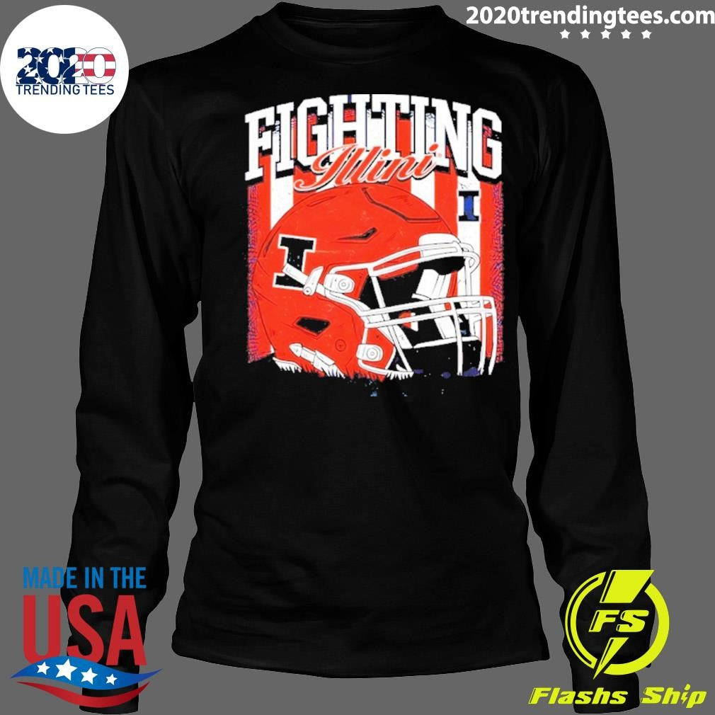 Football Illinois Fighting Illini Vintage Helmet Shirt