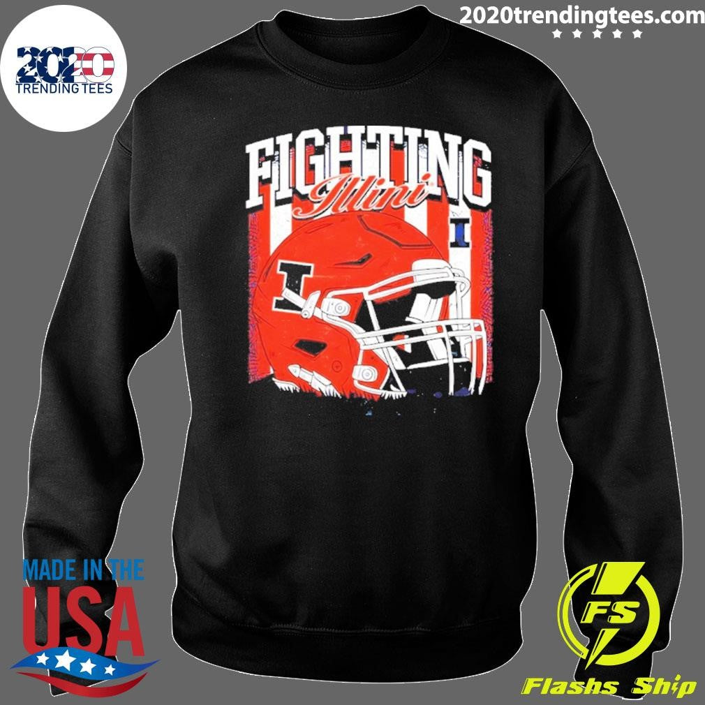 Football Illinois Fighting Illini Vintage Helmet Shirt