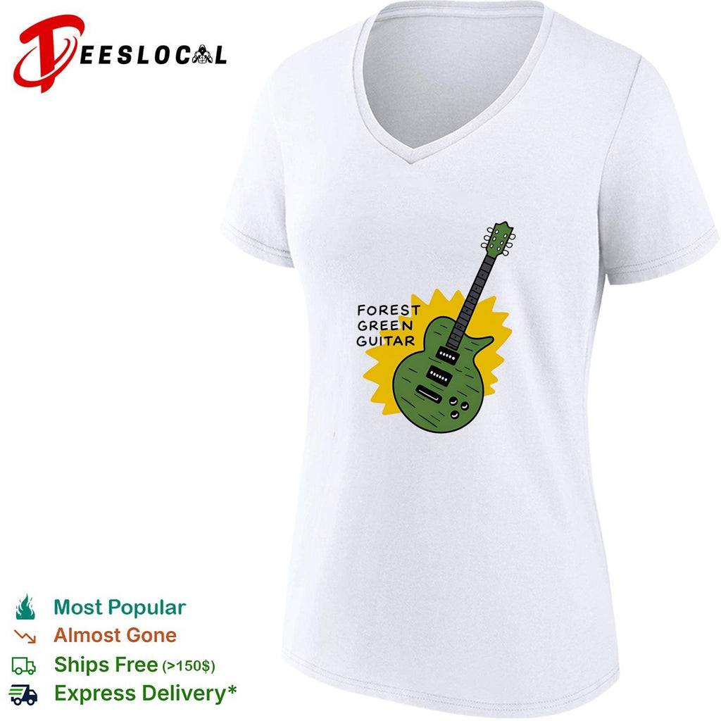 Forest green guitar vintage shirt