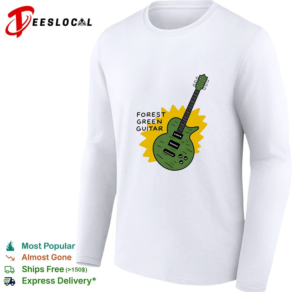 Forest green guitar vintage shirt