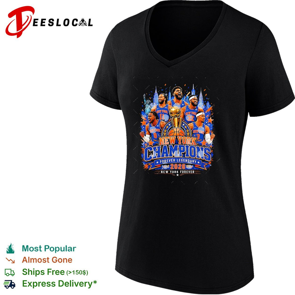 Forever legendary 2026 champions team trophy celebration poster shirt