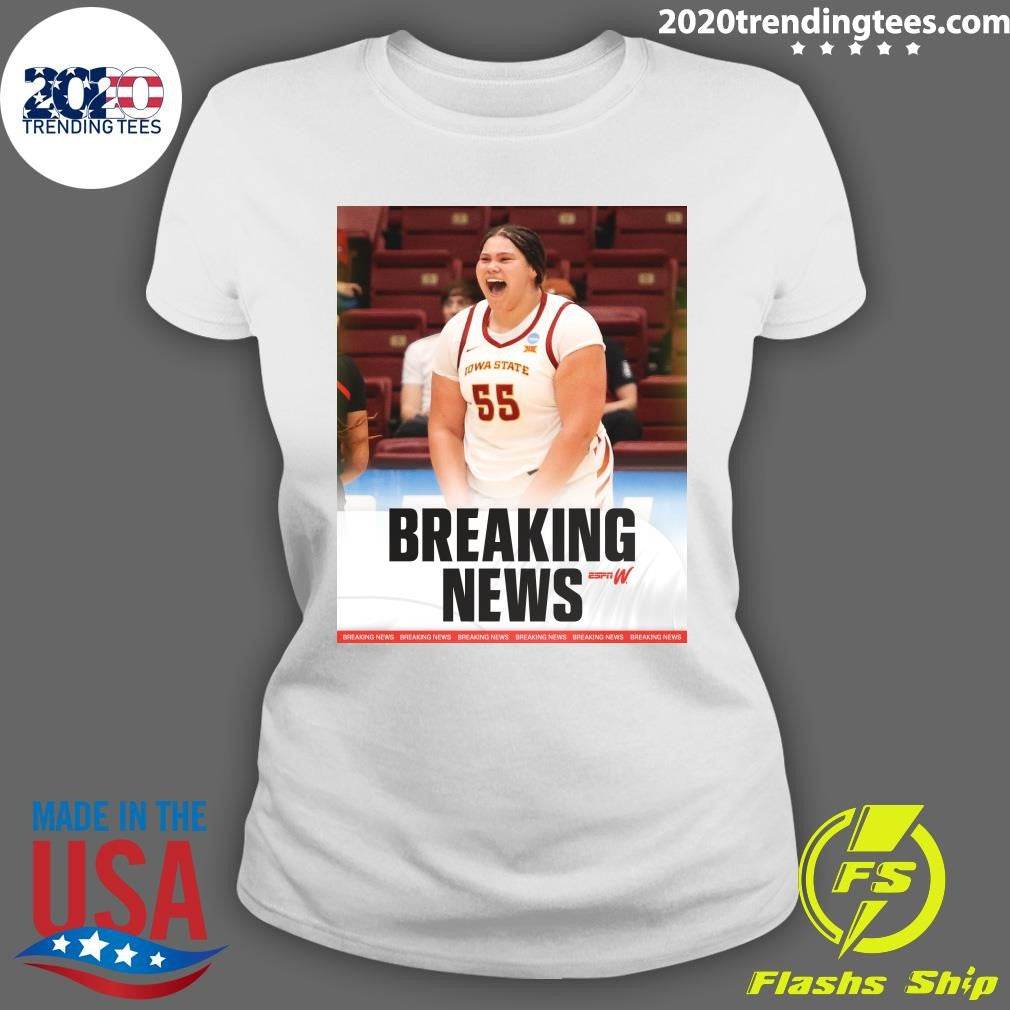 Former Iowa State center Audi Crooks has committed to Oklahoma State, she announced on social media Shirt