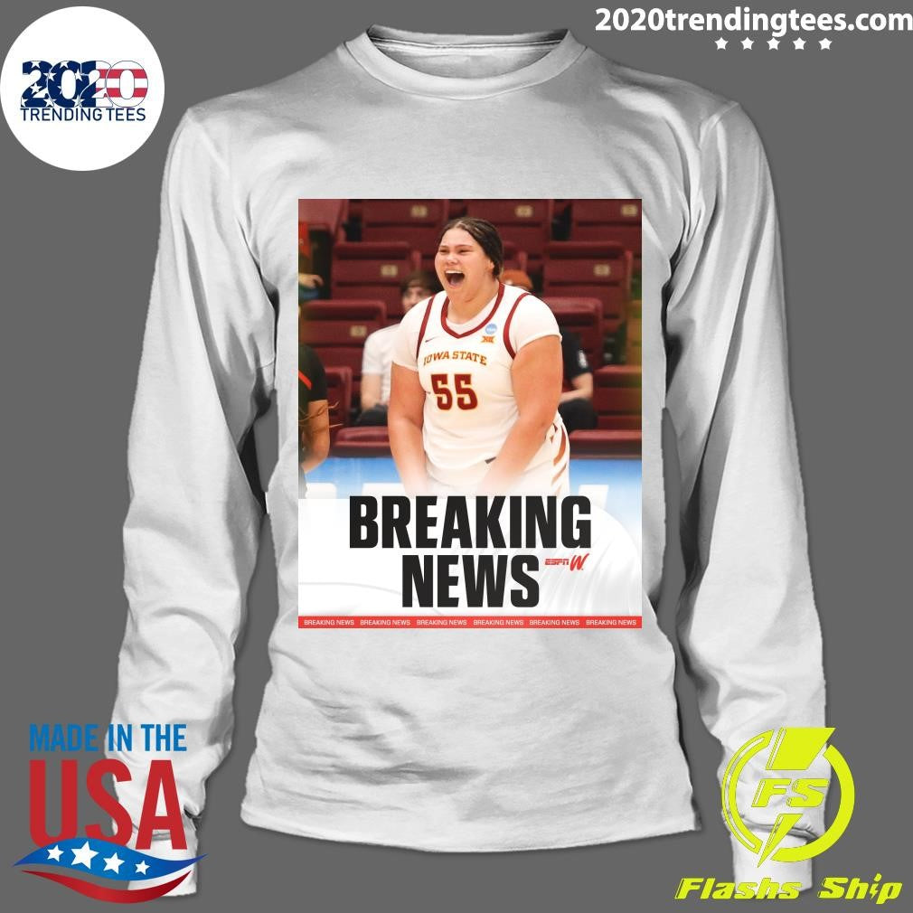 Former Iowa State center Audi Crooks has committed to Oklahoma State, she announced on social media Shirt