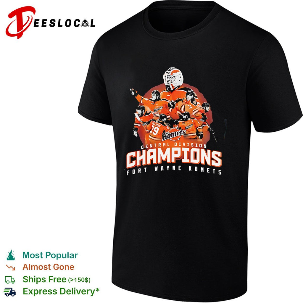 Fort Wayne Komets Nelson Central Division Champions ECHL Hockey Team Fan Shirt