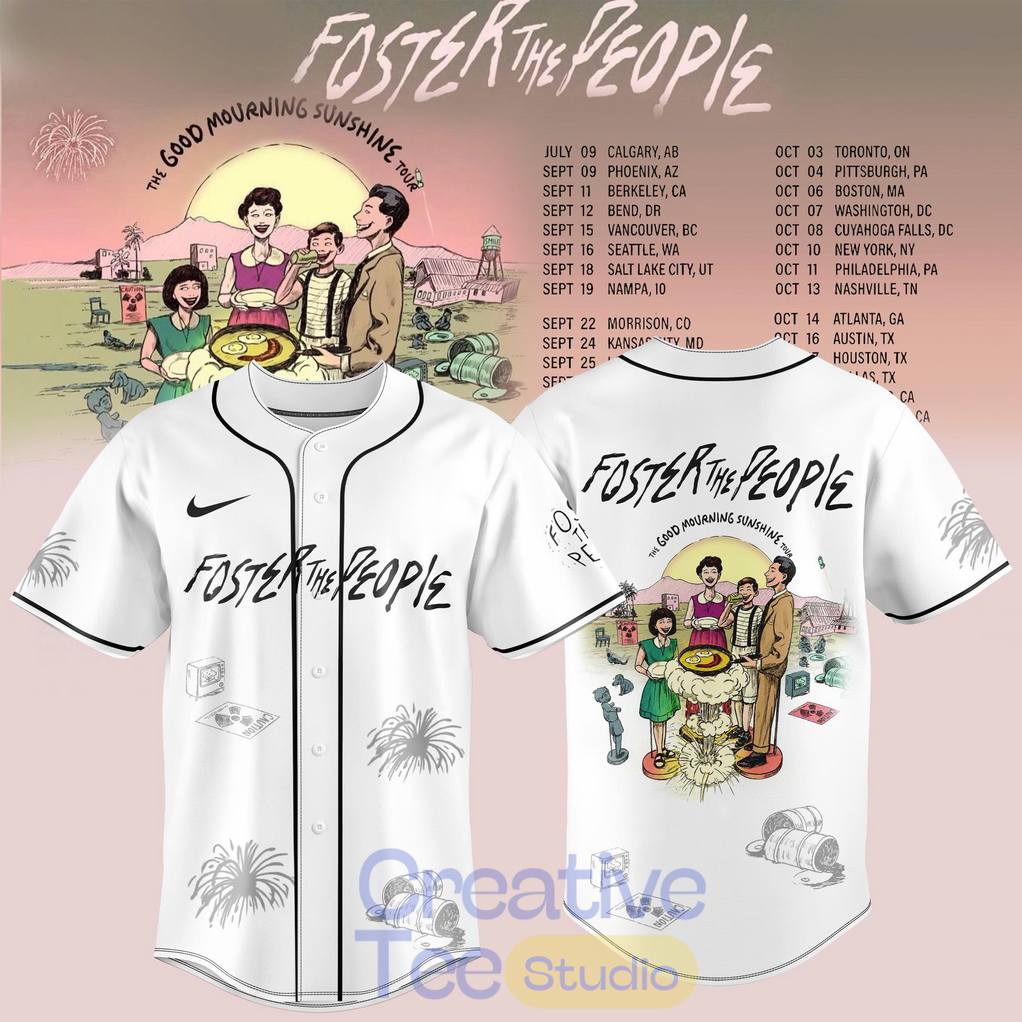 Foster The People THE GOOD MOURNING SUNSHINE TOUR 2026 Baseball Jersey