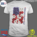 Foxglove Daisy Tulip USA Flag Floral Fourth of July America 250th Anniversary shirt