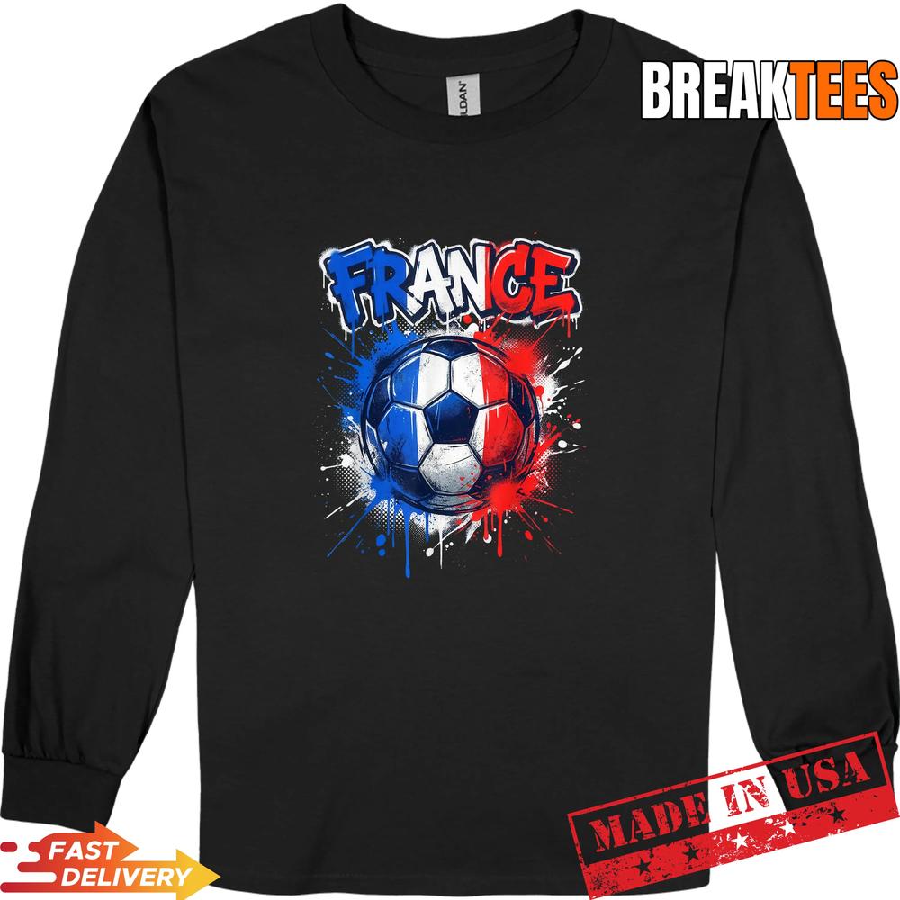 France Football Soccer Player Flag Graffiti Father’s Day Shirt