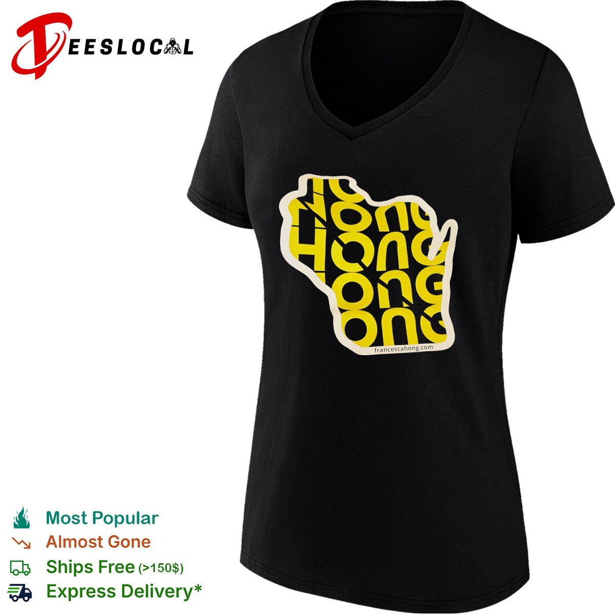 Francesca Hong Wisconsin State Map shirt