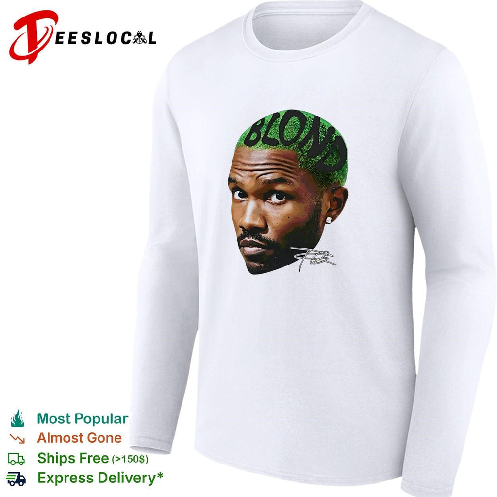 Frank Ocean Blonde portrait caricature music graphic shirt