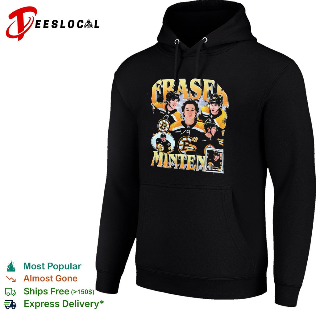 Fraser Minten Boston Bruins NHL Hockey Player shirt