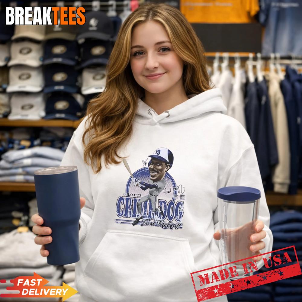 Fred McGriff Toronto Blue Jays Baseball Bruce Stark Signature T-Shirt