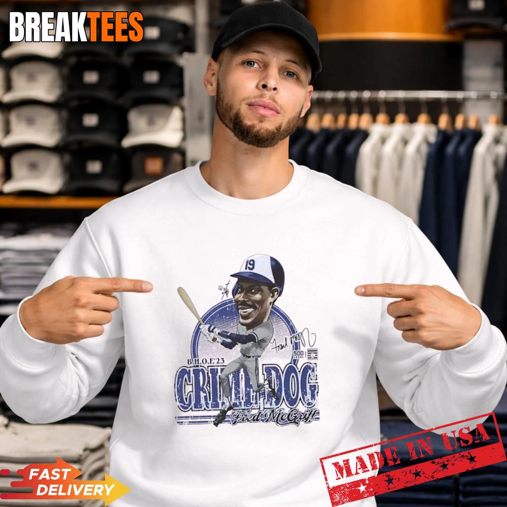 Fred McGriff Toronto Blue Jays Baseball Bruce Stark Signature T-Shirt