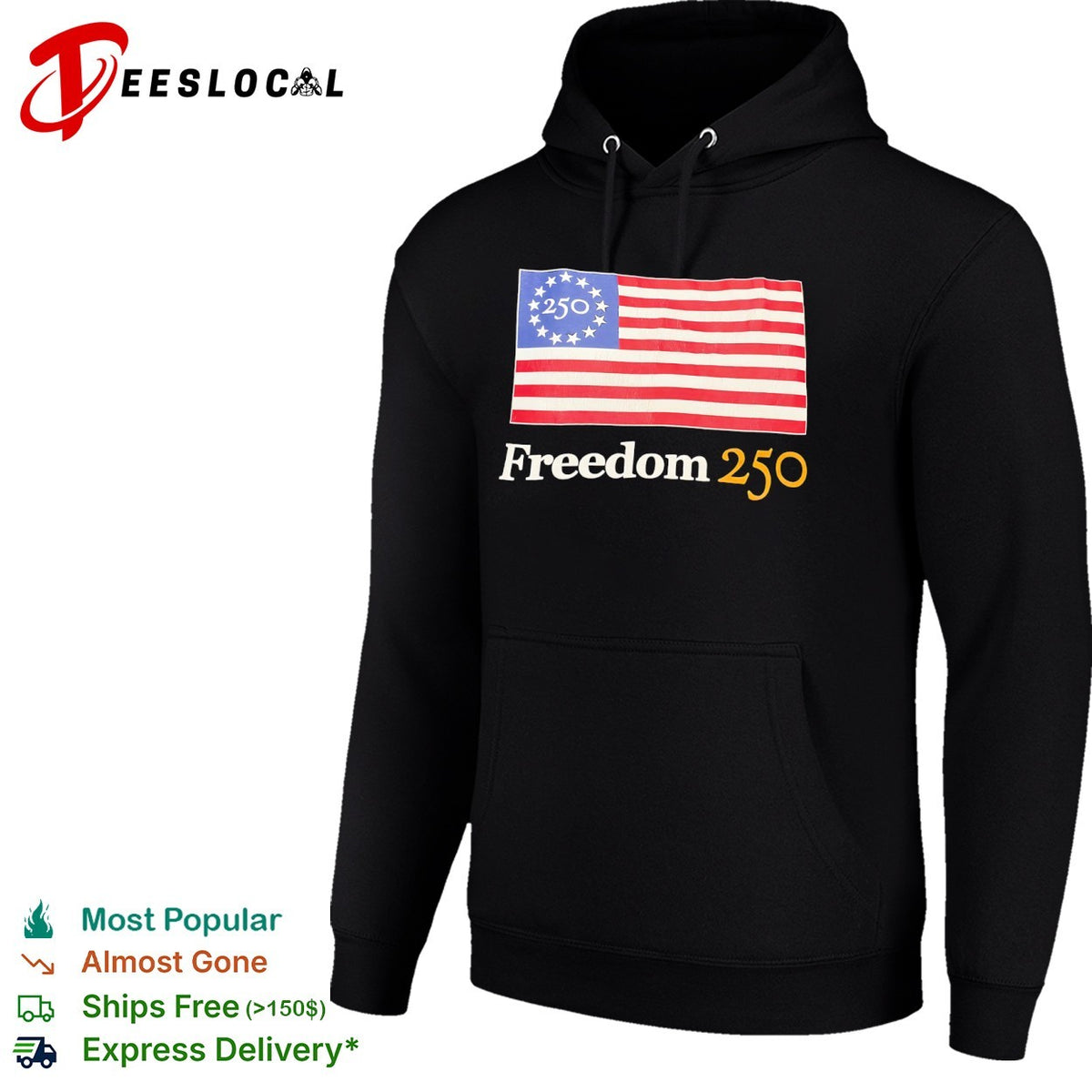 Freedom 250 American flag 1776 2026 shirt