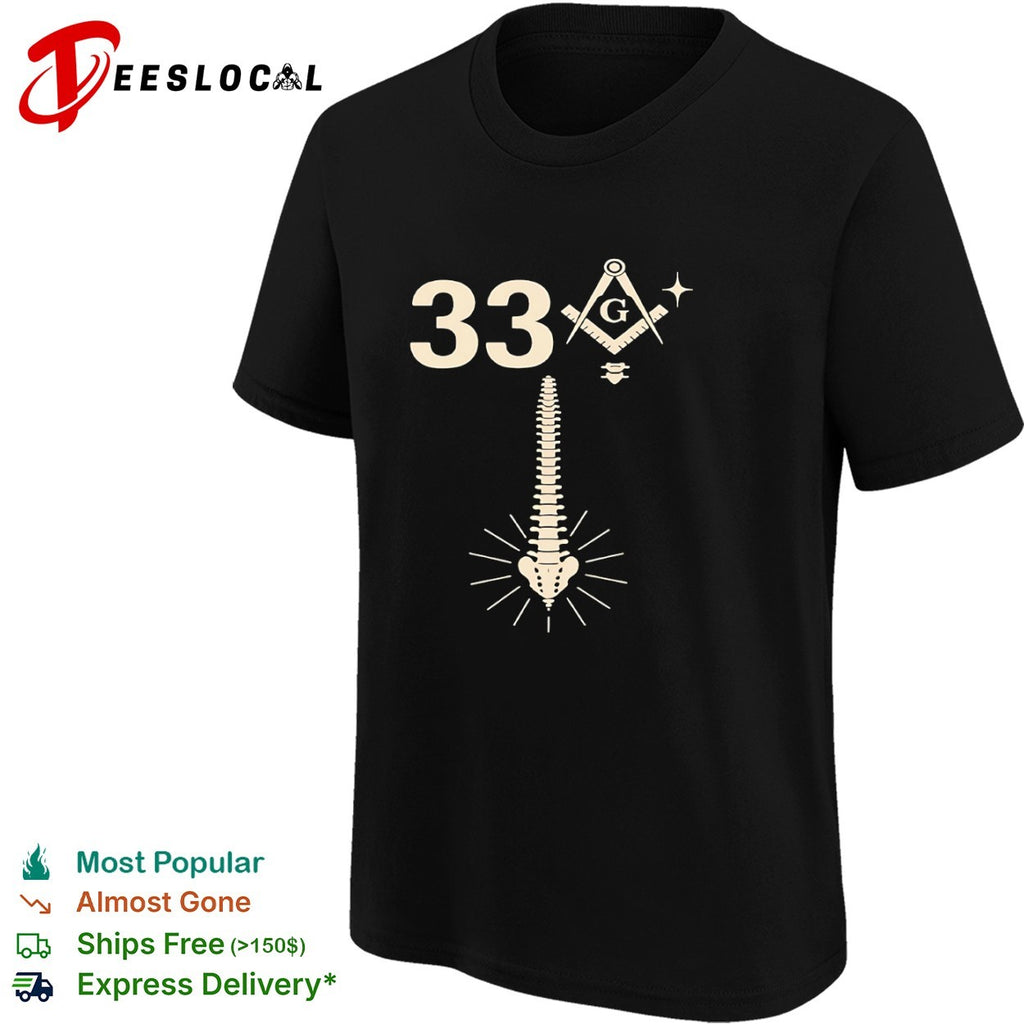 Freemason 33 spine bone shirt