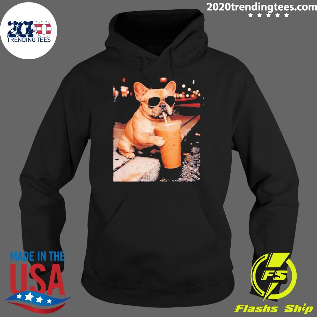 French Bulldog Iced Coffee Meme Shirt