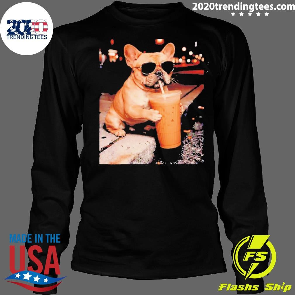French Bulldog Iced Coffee Meme Shirt