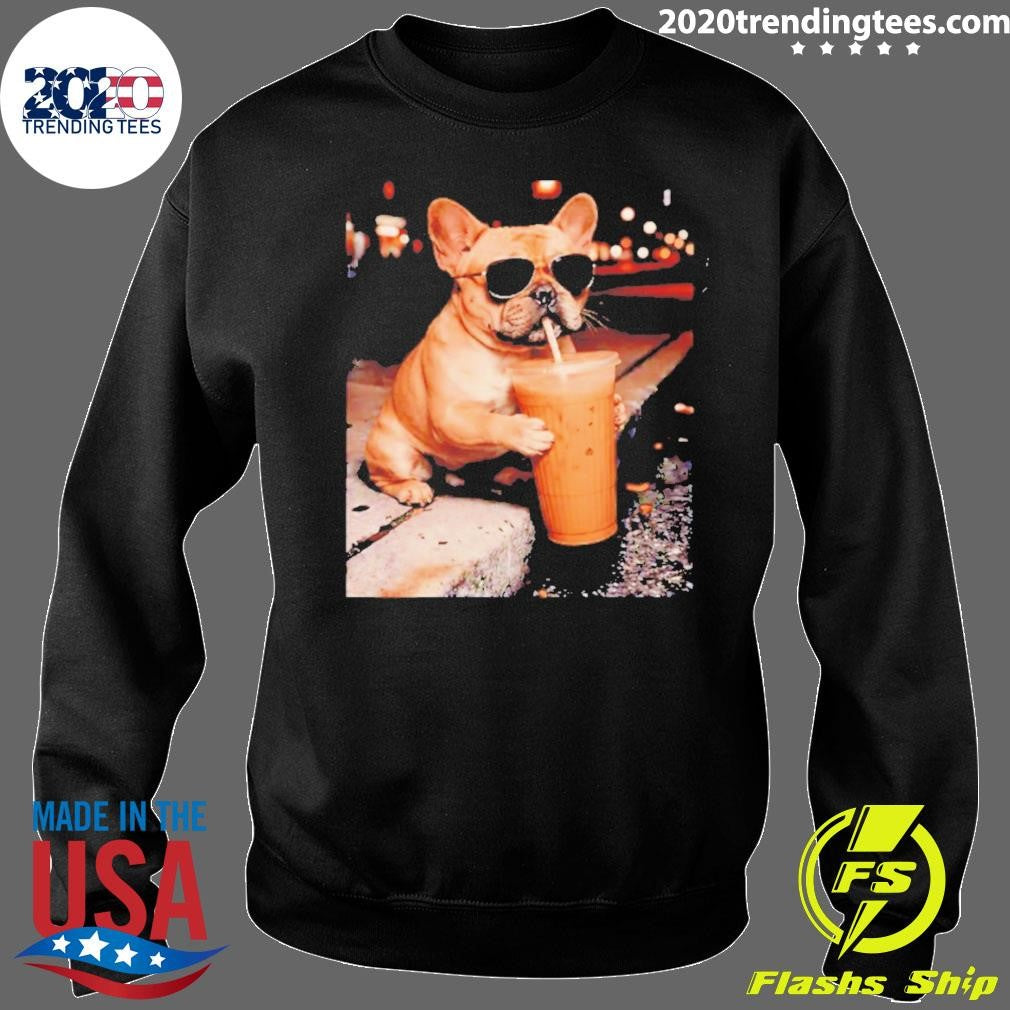 French Bulldog Iced Coffee Meme Shirt