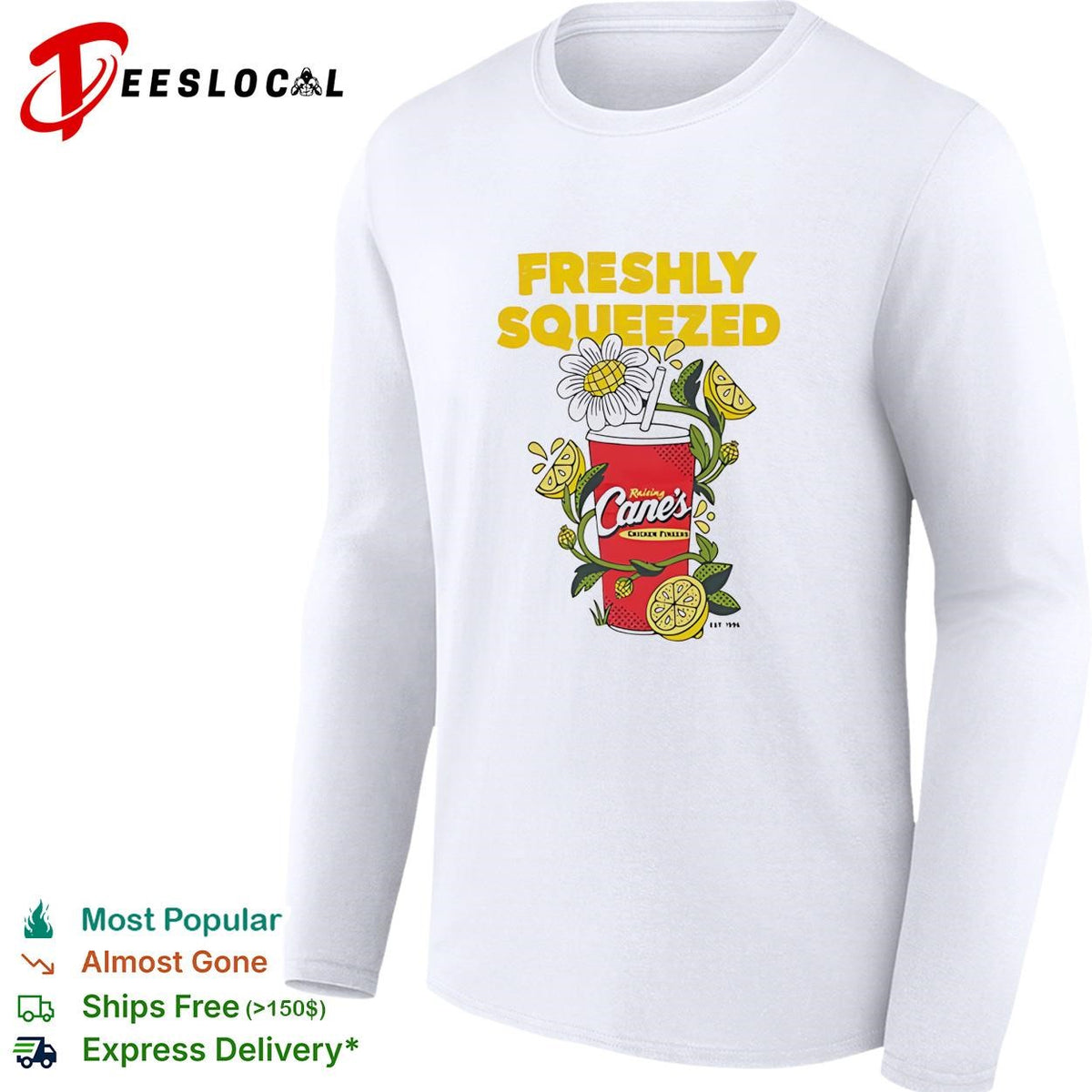 Freshly squeezed lemonade chicken fingers vintage cup illustration shirt
